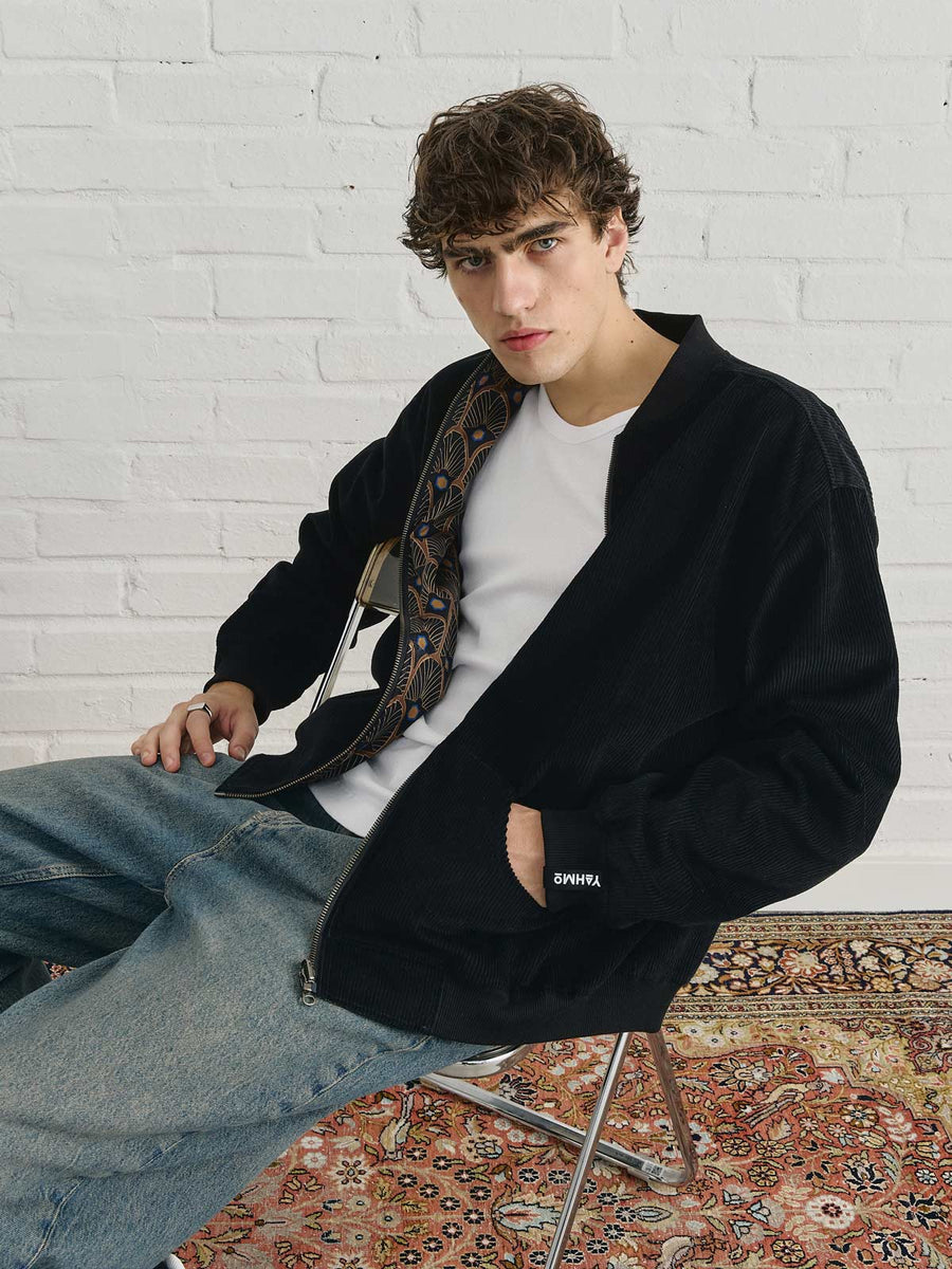 Oskar Reversible Bomber Jacket Metropolis/Black