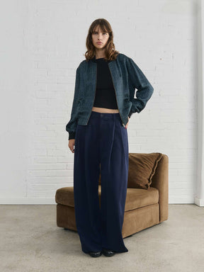 Ruth Reversible Bomber Jacket Opal/Black