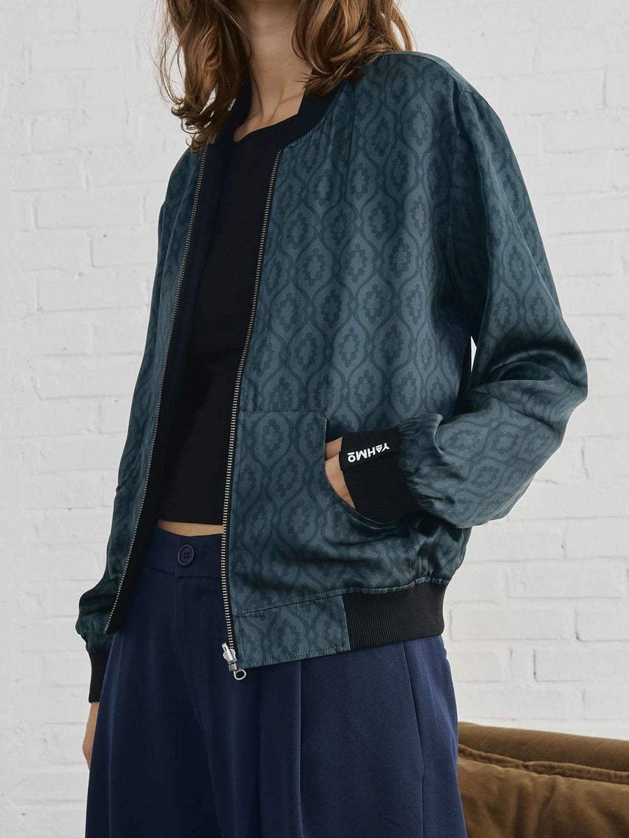 Ruth Reversible Bomber Jacket Opal/Black