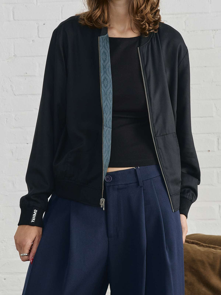 Ruth Reversible Bomber Jacket Opal/Black
