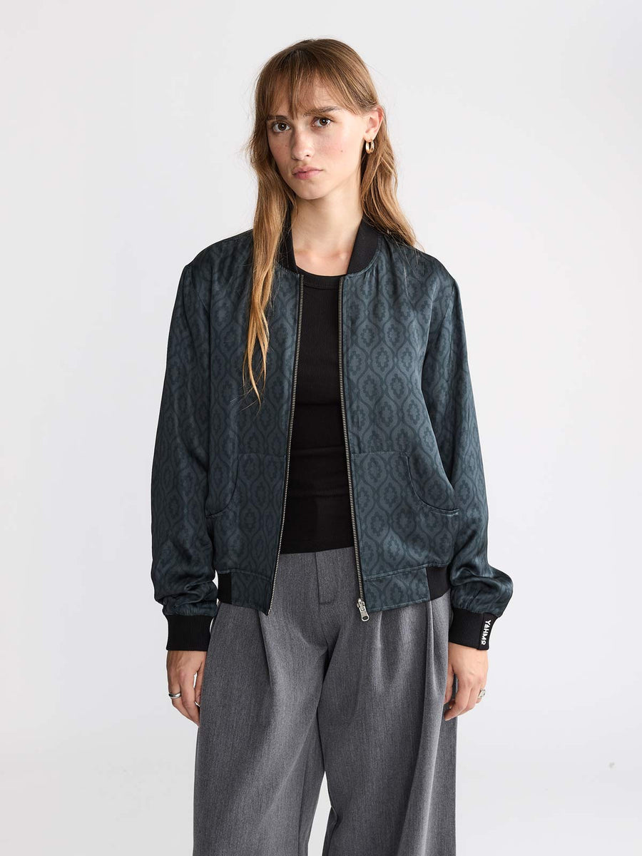 Ruth Reversible Bomber Jacket Opal/Black