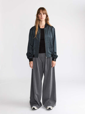 Ruth Reversible Bomber Jacket Opal/Black