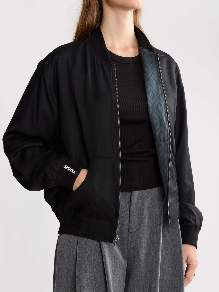 Ruth Reversible Bomber Jacket Opal/Black