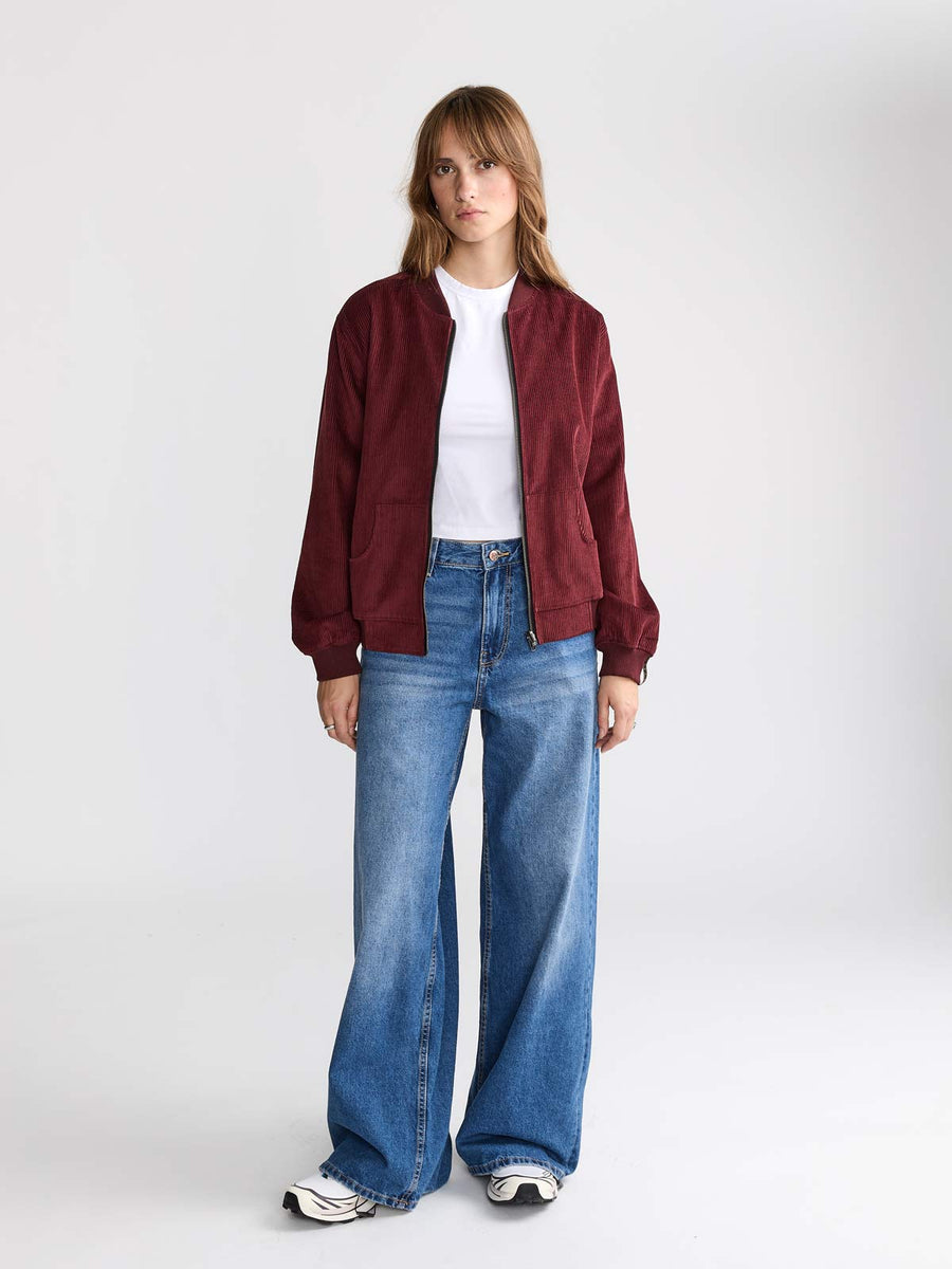 Elsa Reversible Bomber Jacket Orchid/Wine