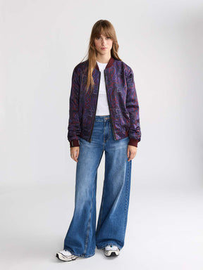 Elsa Reversible Bomber Jacket Orchid/Wine