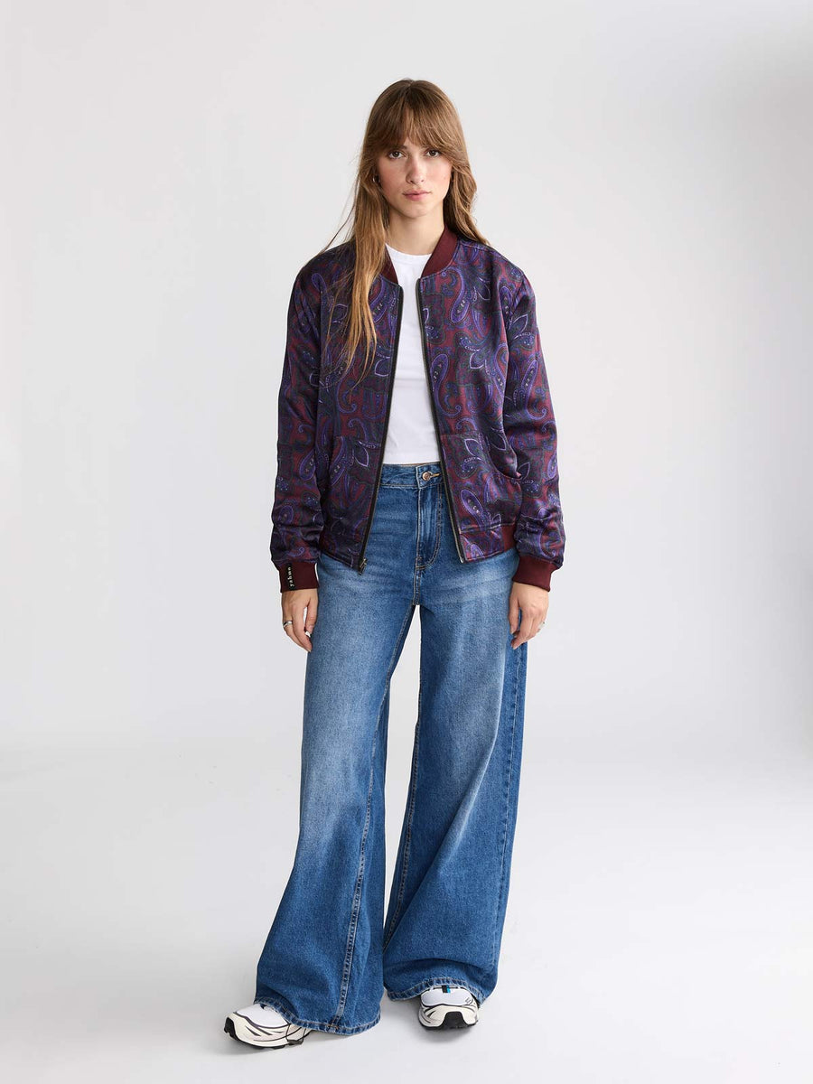 Elsa Reversible Bomber Jacket Orchid/Wine