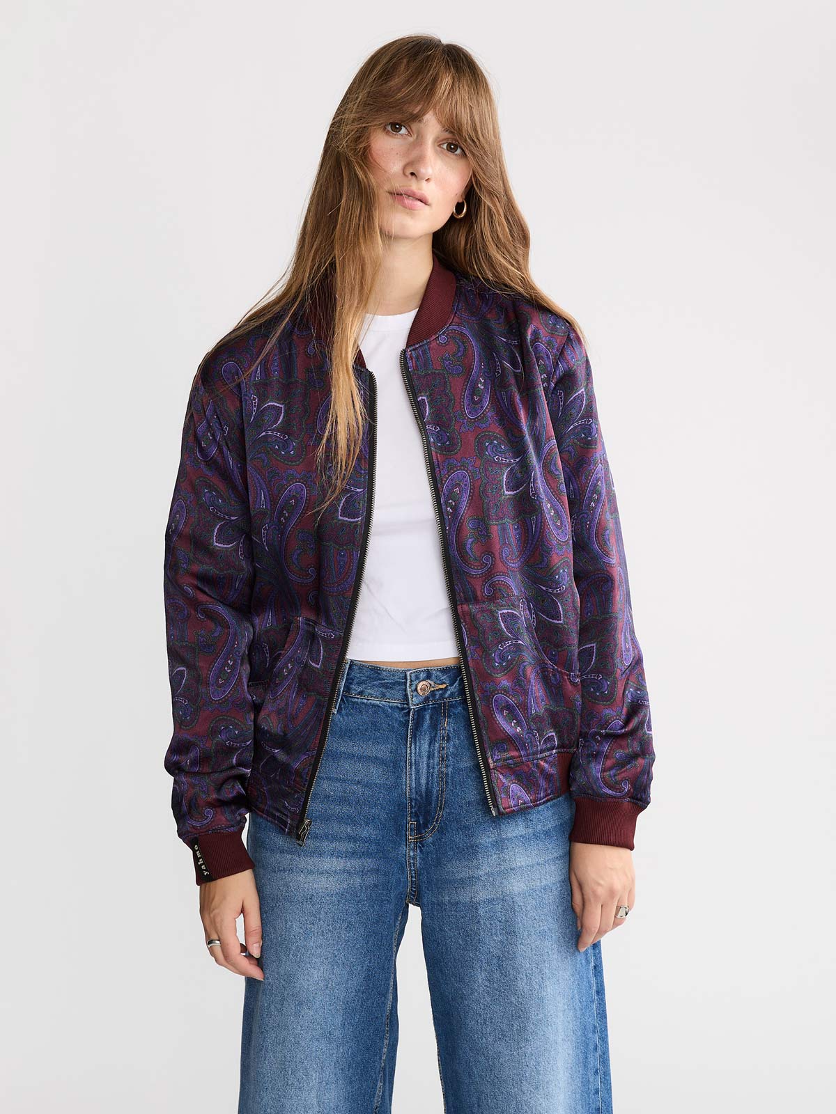 Elsa Reversible Bomber Jacket Orchid/Wine