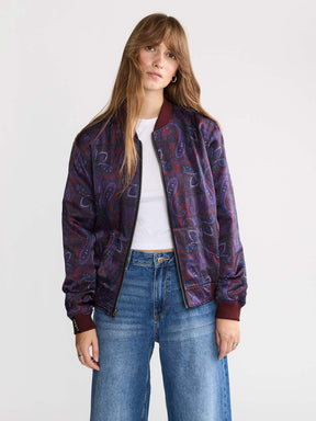 Elsa Reversible Bomber Jacket Orchid/Wine