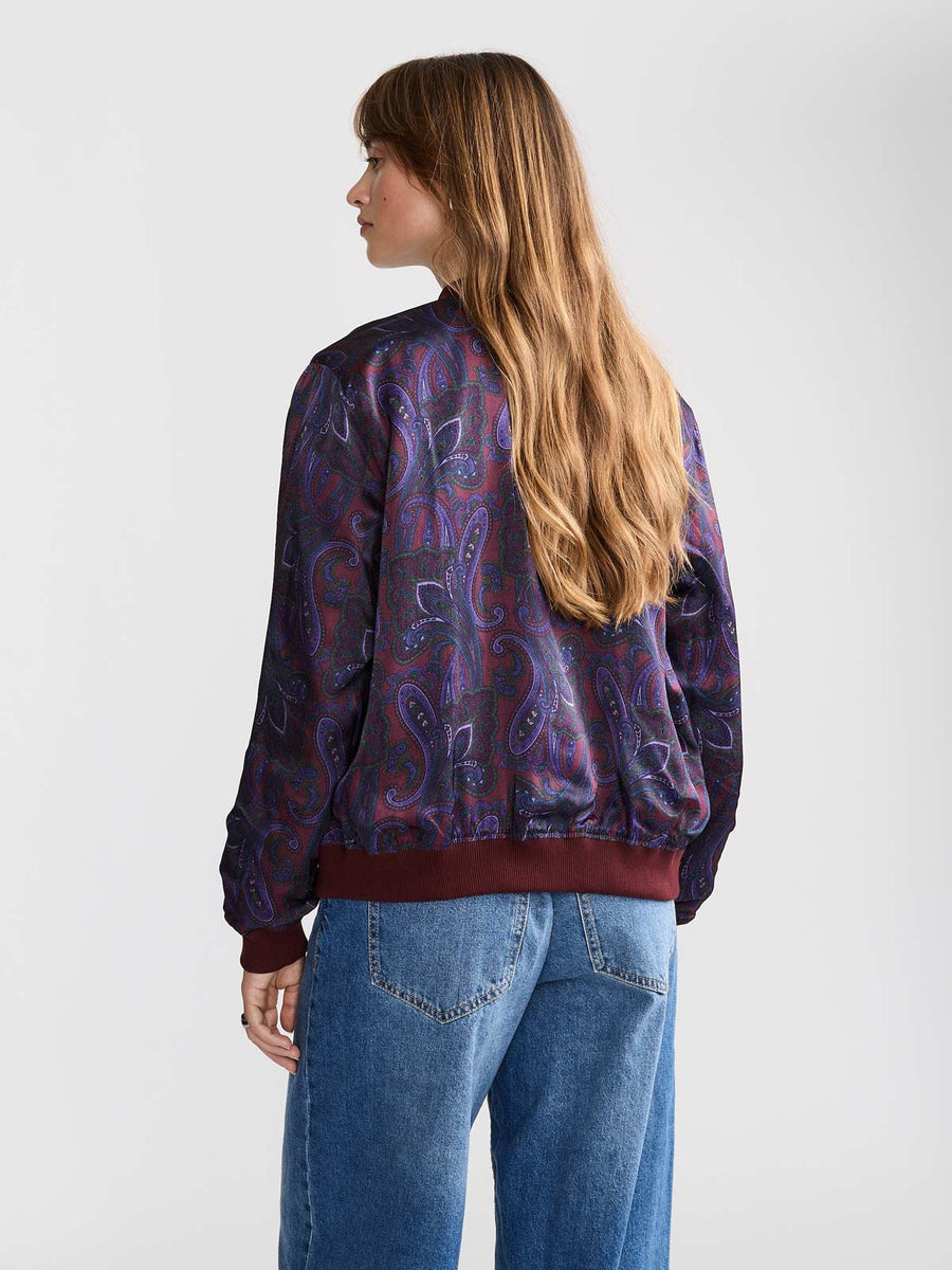 Elsa Reversible Bomber Jacket Orchid/Wine