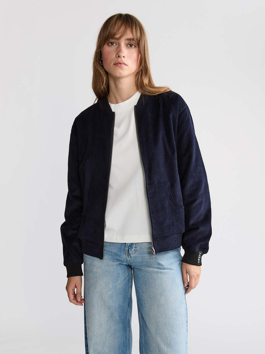 Elsa Reversible Bomber Jacket Paisley/Navy