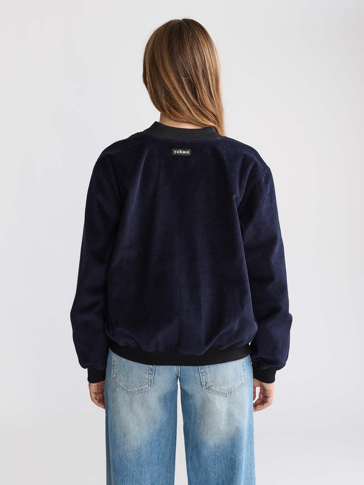 Elsa Reversible Bomber Jacket Paisley/Navy