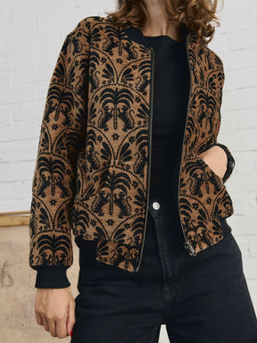 Berta Reversible Bomber Jacket Palm/Black