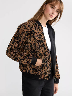 Berta Reversible Bomber Jacket Palm/Black