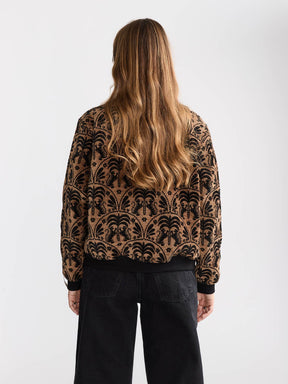 Berta Reversible Bomber Jacket Palm/Black