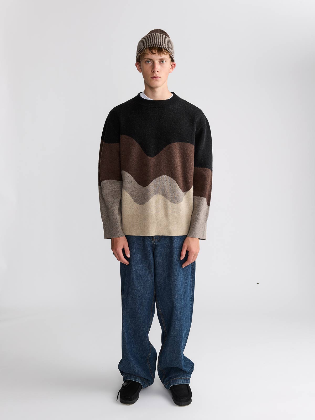 Rudi Oversized Strickpullover Sandstone