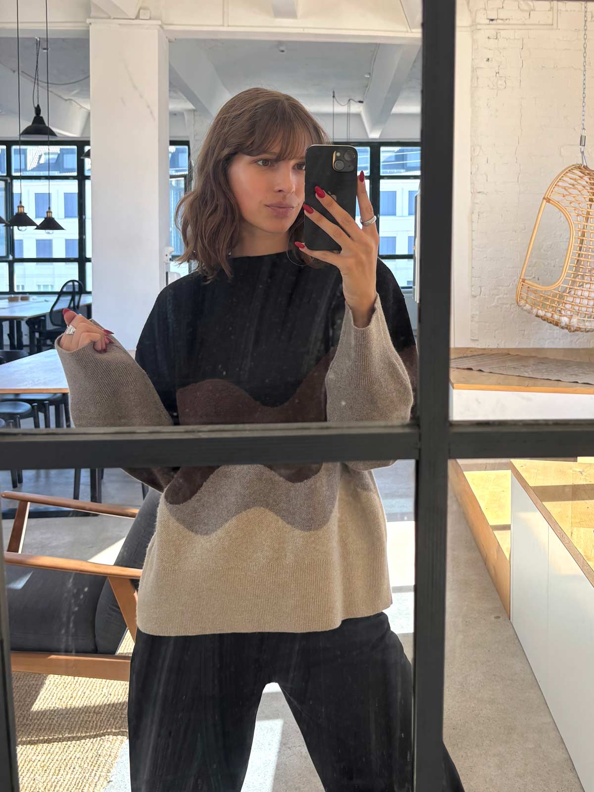 Lani Oversized Strickpullover Sandstone