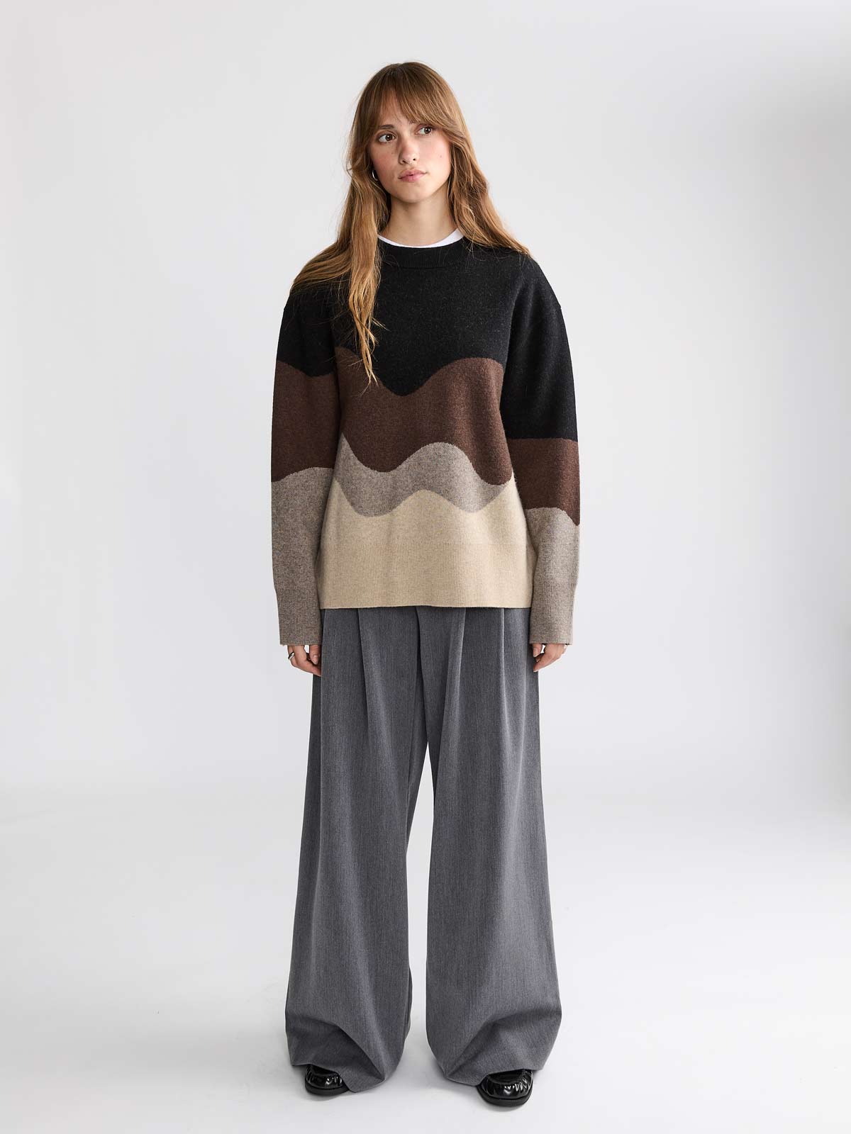 Lani Oversized Strickpullover Sandstone