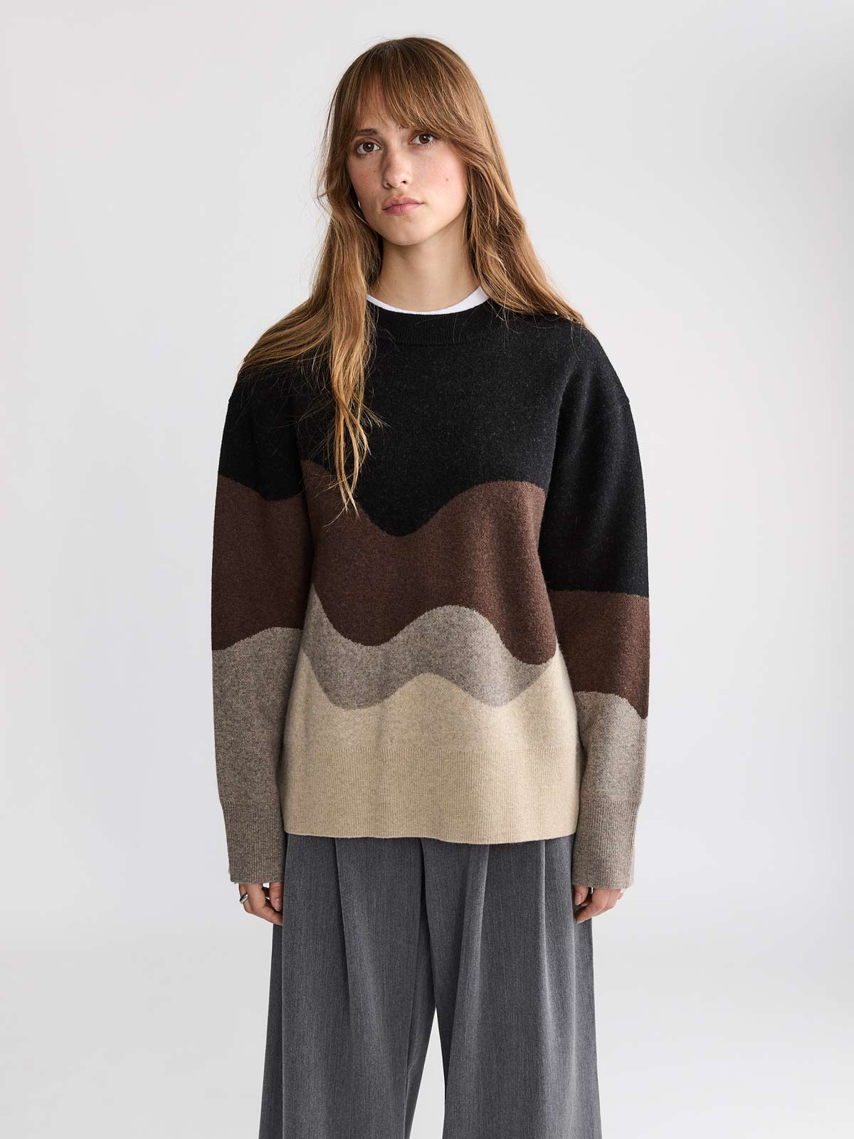 Lani Oversized Strickpullover Sandstone