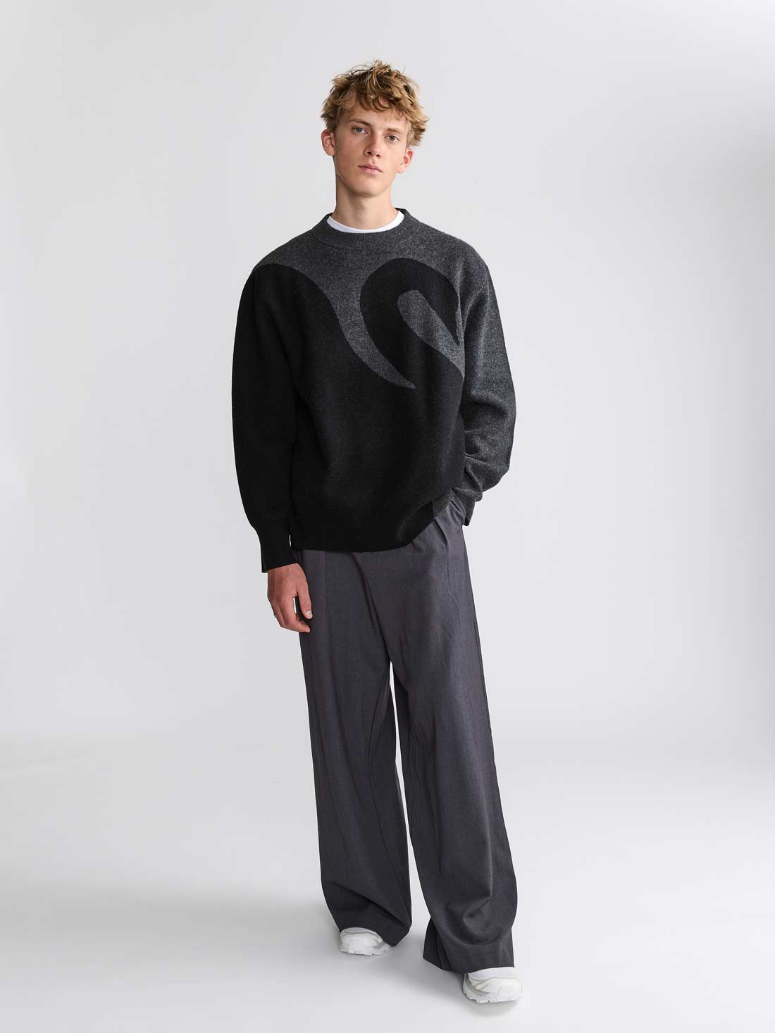 Rudi Oversized Strickpullover Swan