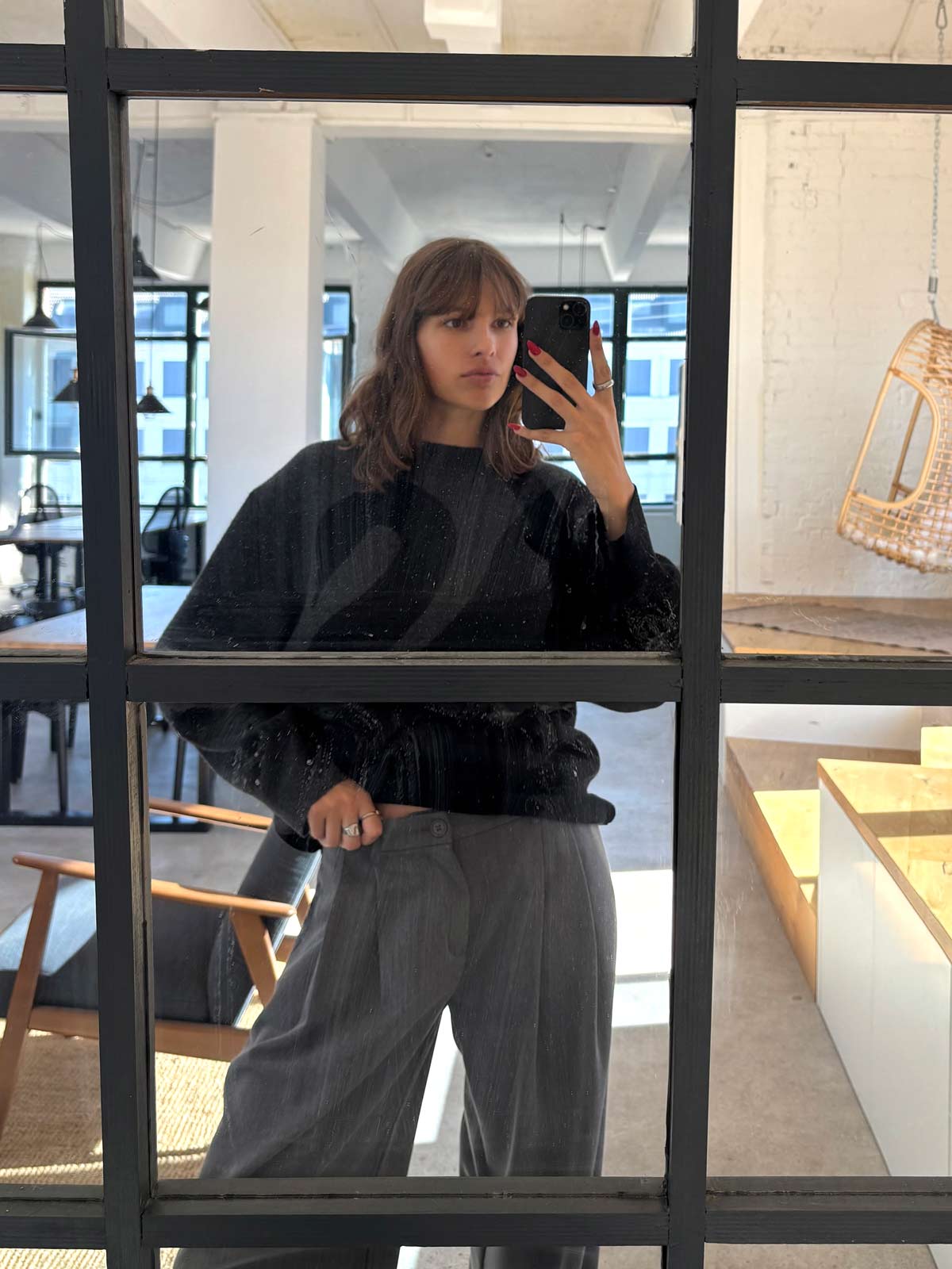 Lani Oversized Strickpullover Swan