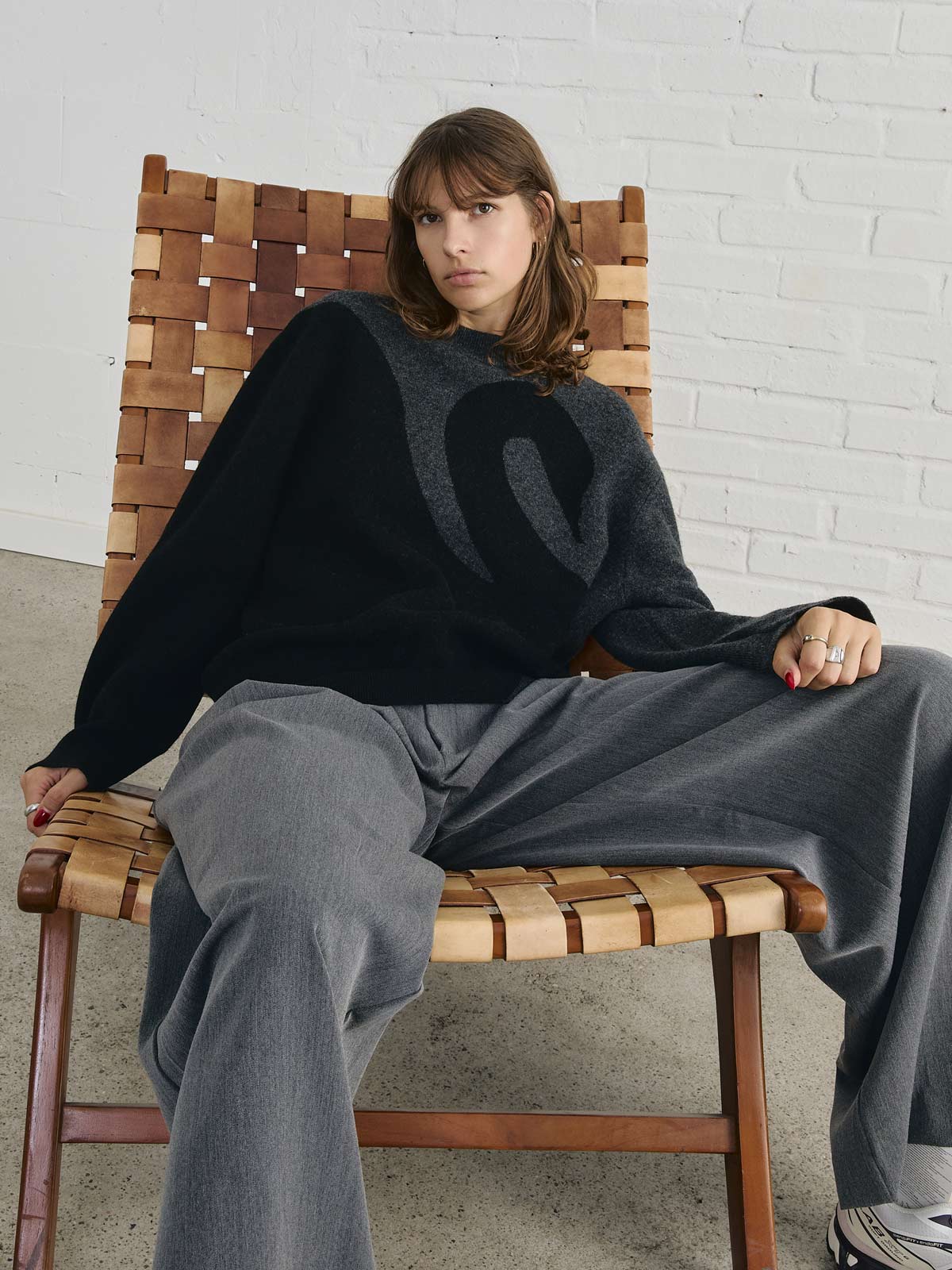 Lani Oversized Knit Sweater Swan