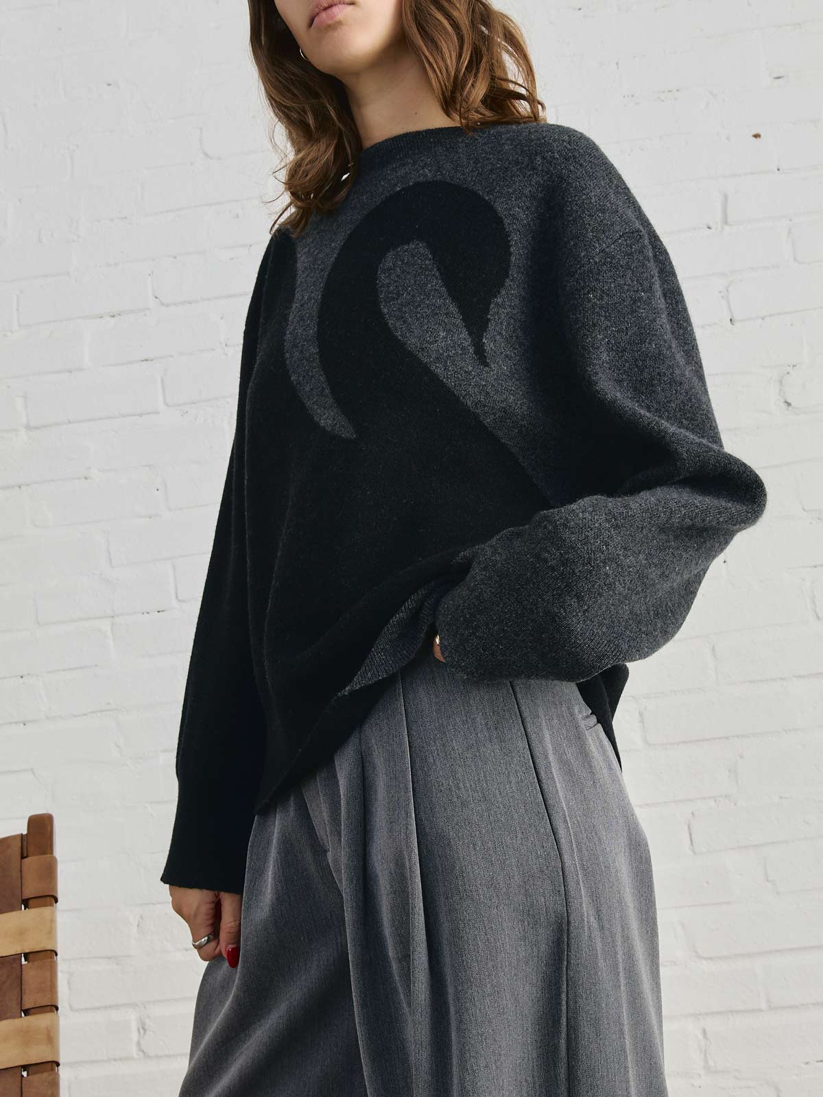 Lani Oversized Knit Sweater Swan