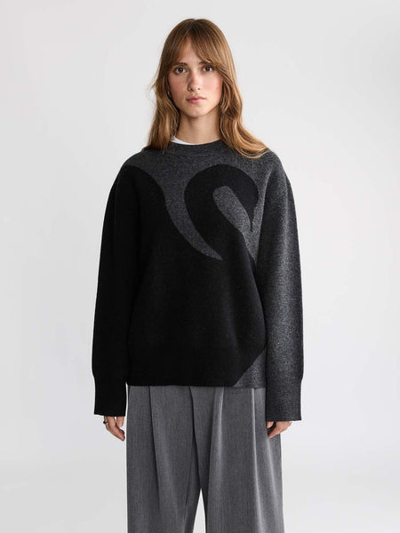Lani Oversized Knit Sweater Swan