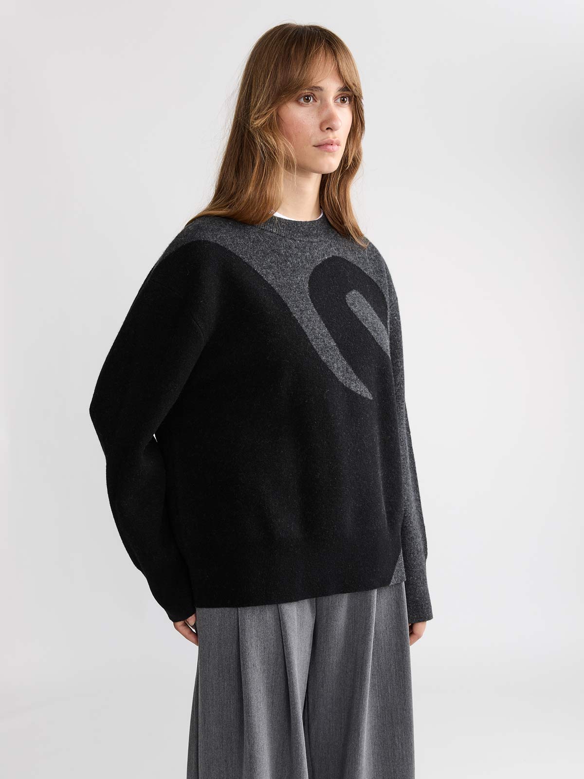Lani Oversized Strickpullover Swan