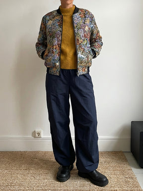 Berta Reversible Bomber Jacket Bouquet/Black