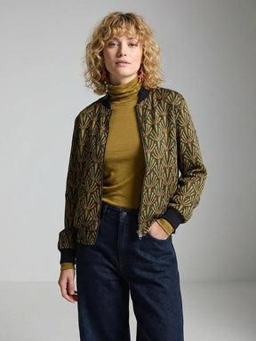 Ruth Reversible Bomber Jacket Artdeco/Black