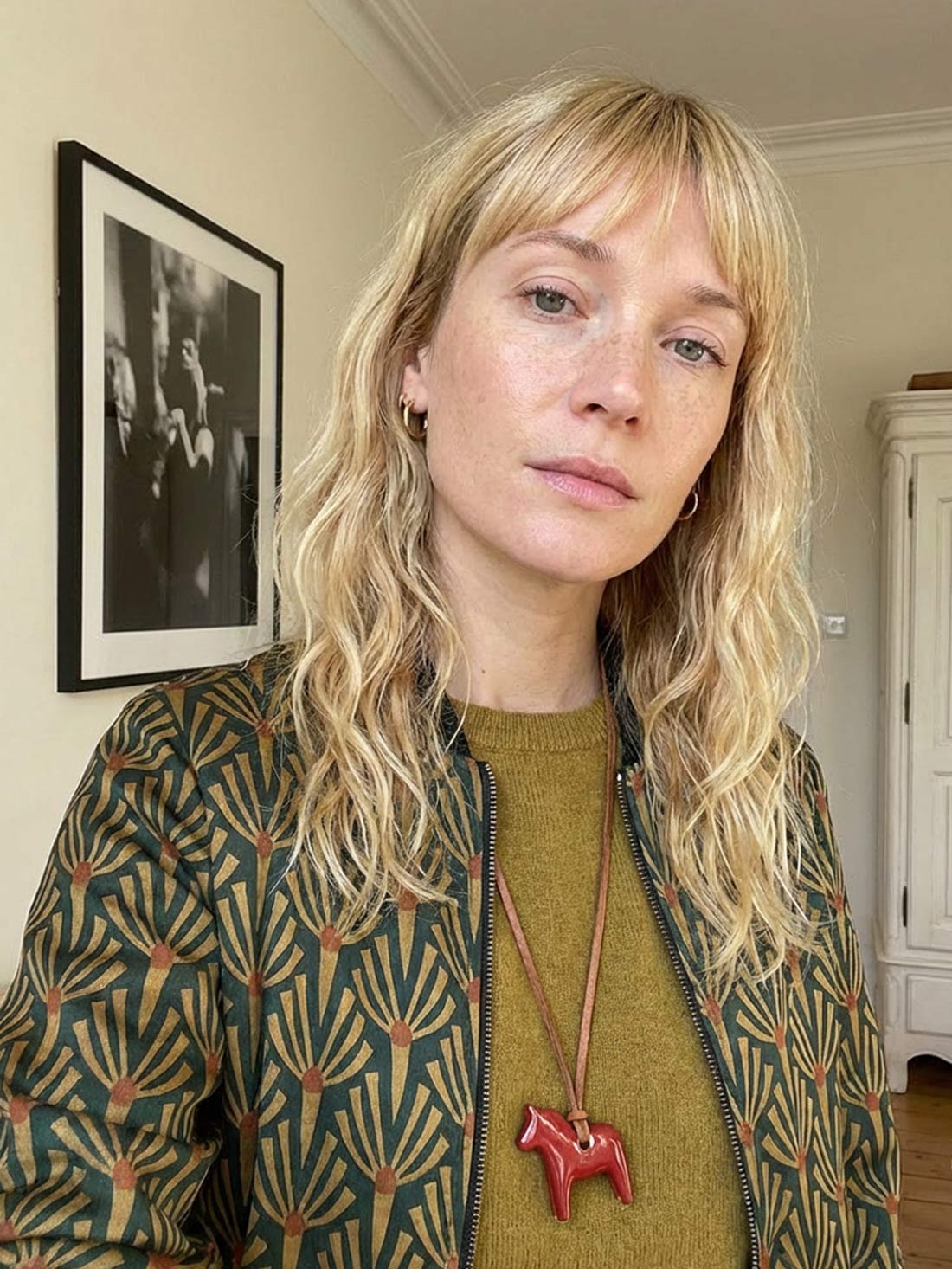 Ruth Reversible Bomber Jacket Artdeco/Black