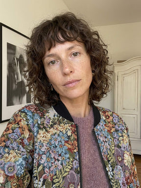 Berta Reversible Bomber Jacket Bouquet/Black