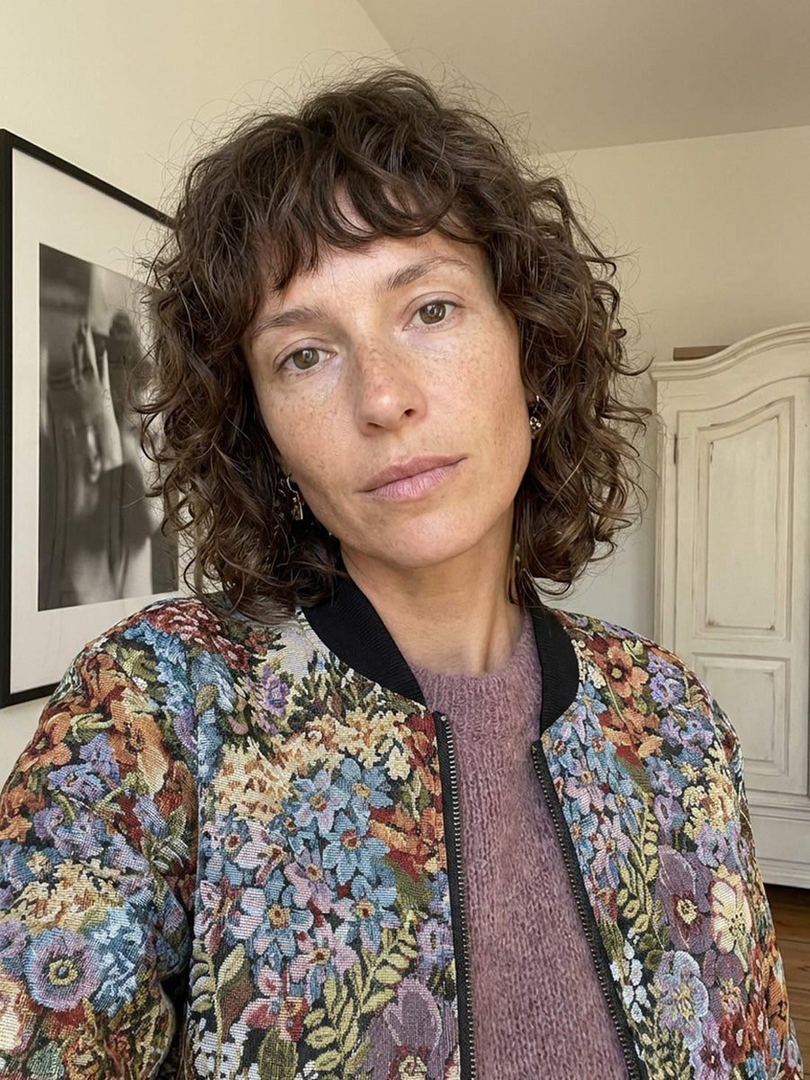 Berta Reversible Bomber Jacket Bouquet/Black