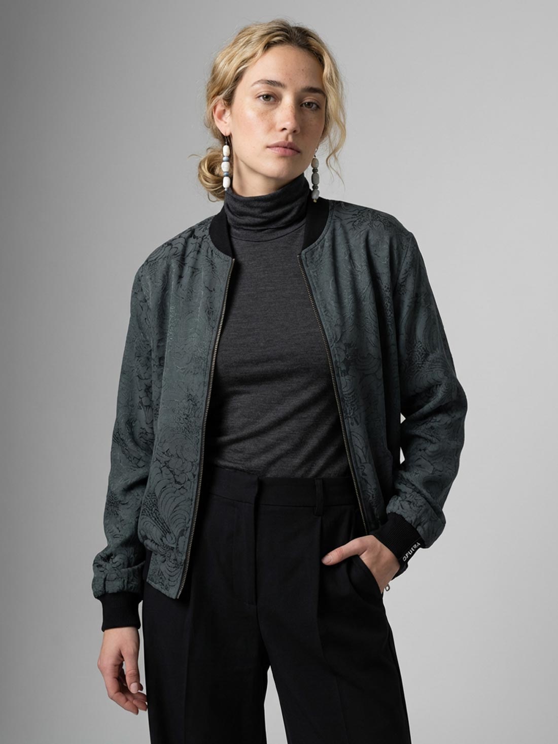 Ruth Reversible Bomber Jacket Eclipse/Black