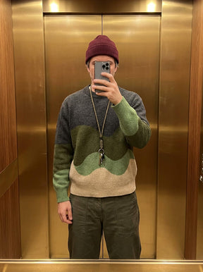 Rudi Oversized Strickpullover Green Wave