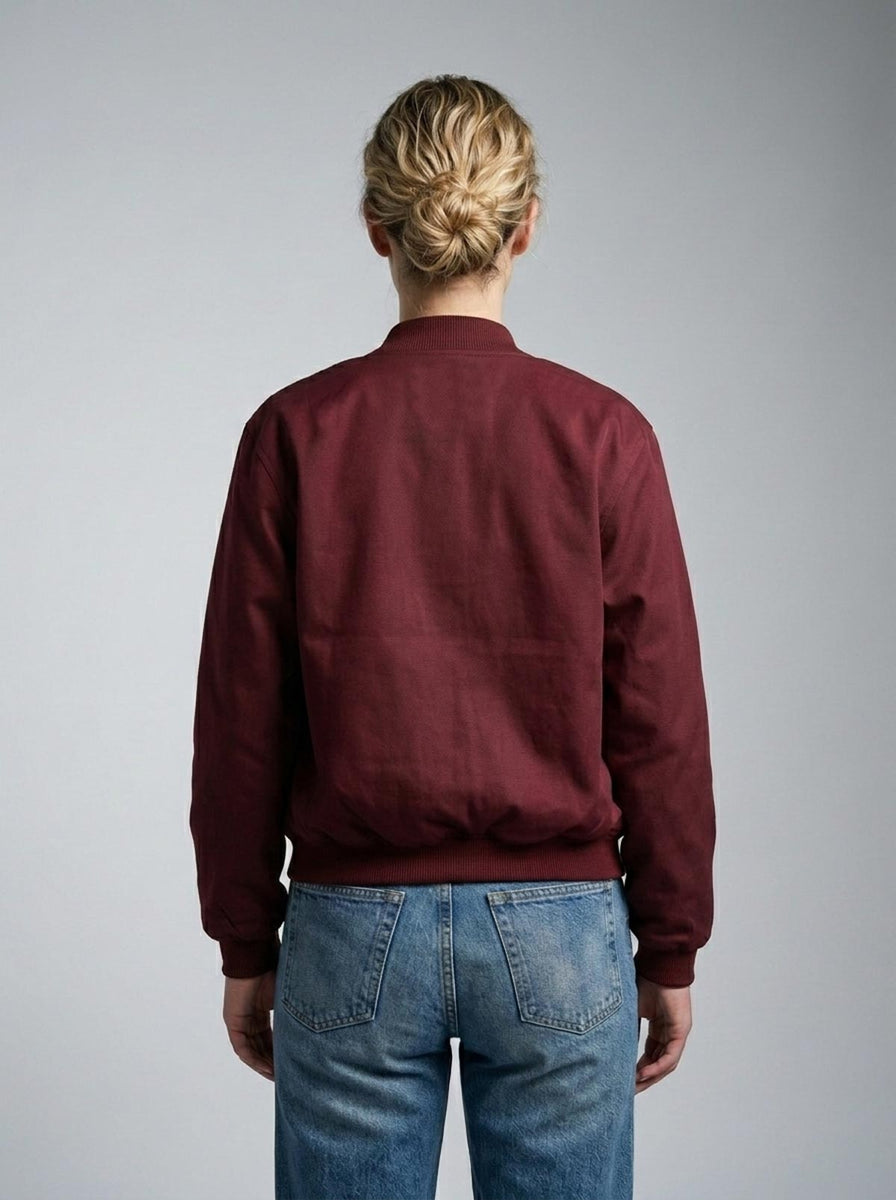 Elsa Reversible Bomber Jacket Canopy/Wine