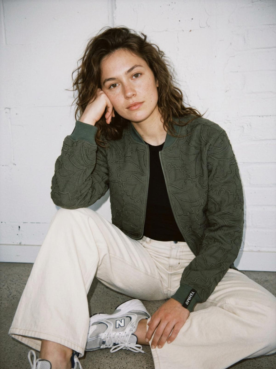 Elsa Reversible Bomber Jacket Canopy/Wine