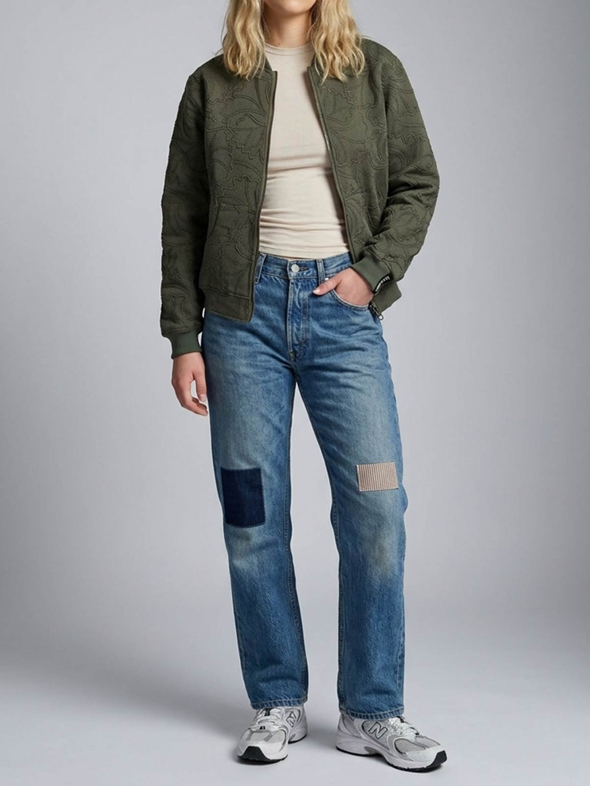 Elsa Reversible Bomber Jacket Canopy/Wine