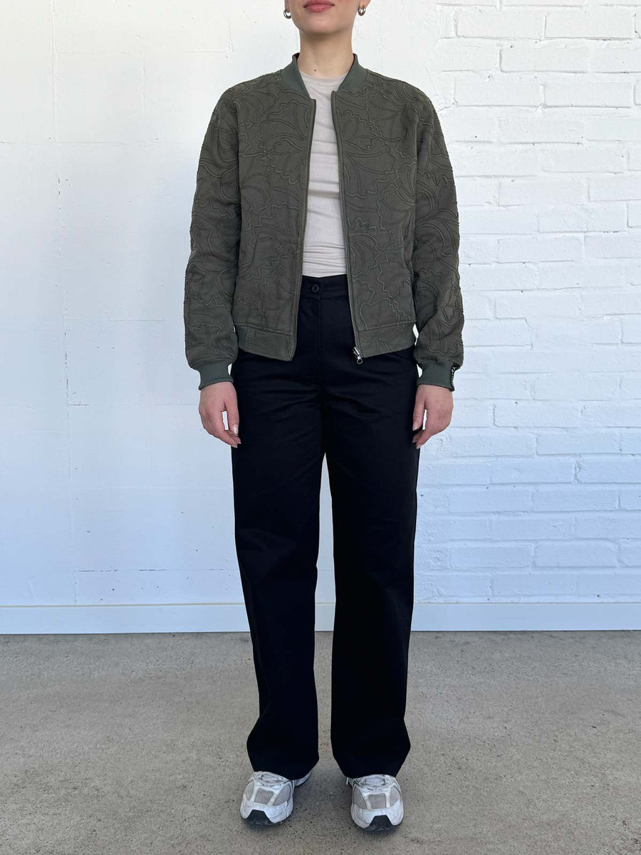 Elsa Reversible Bomber Jacket Canopy/Wine