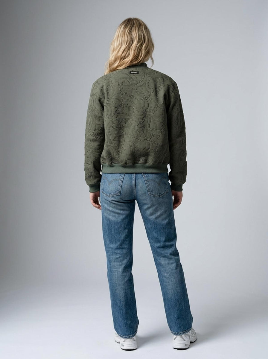 Elsa Reversible Bomber Jacket Canopy/Wine