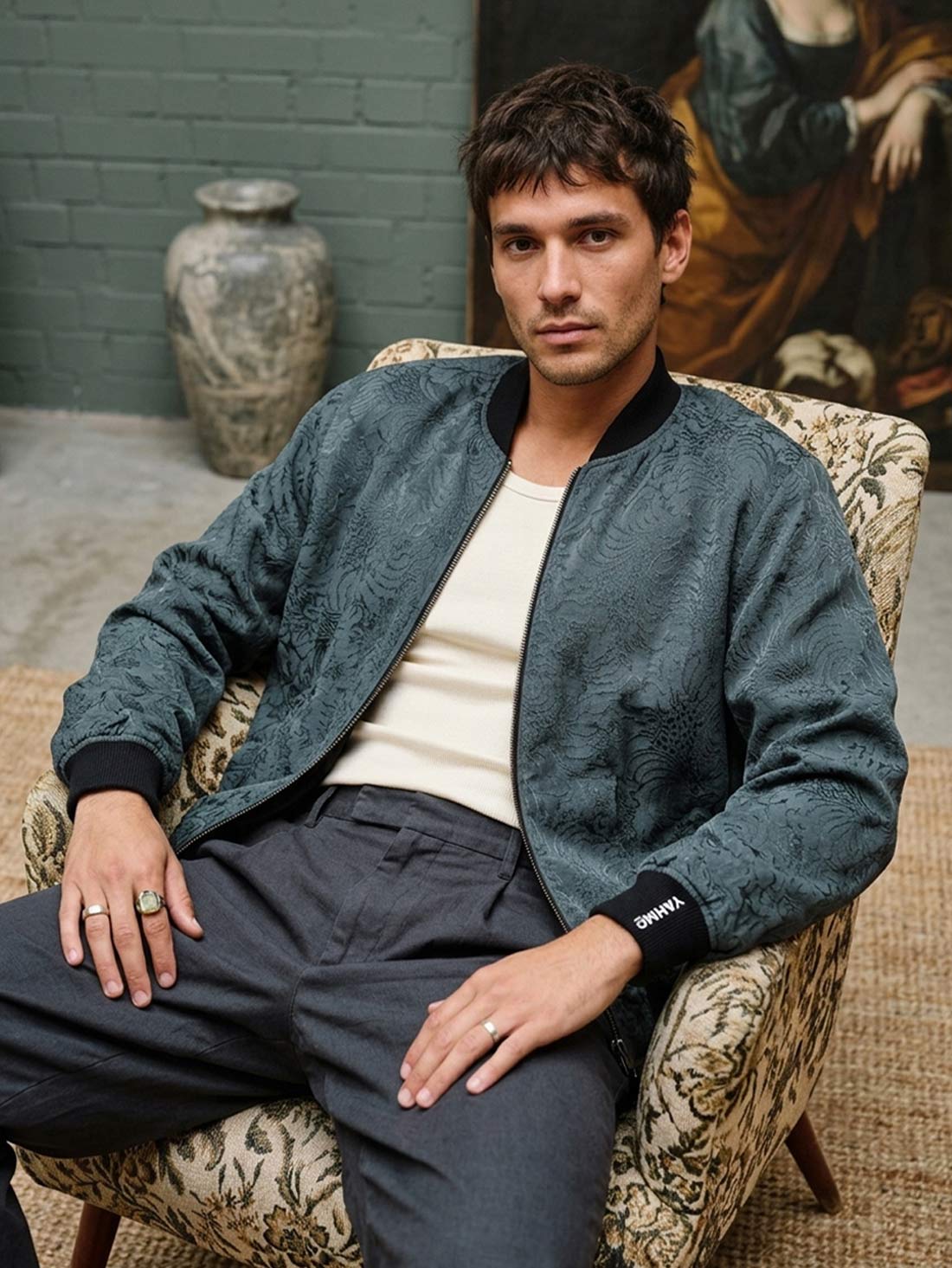 Laslo Reversible Bomber Jacket Eclipse/Black