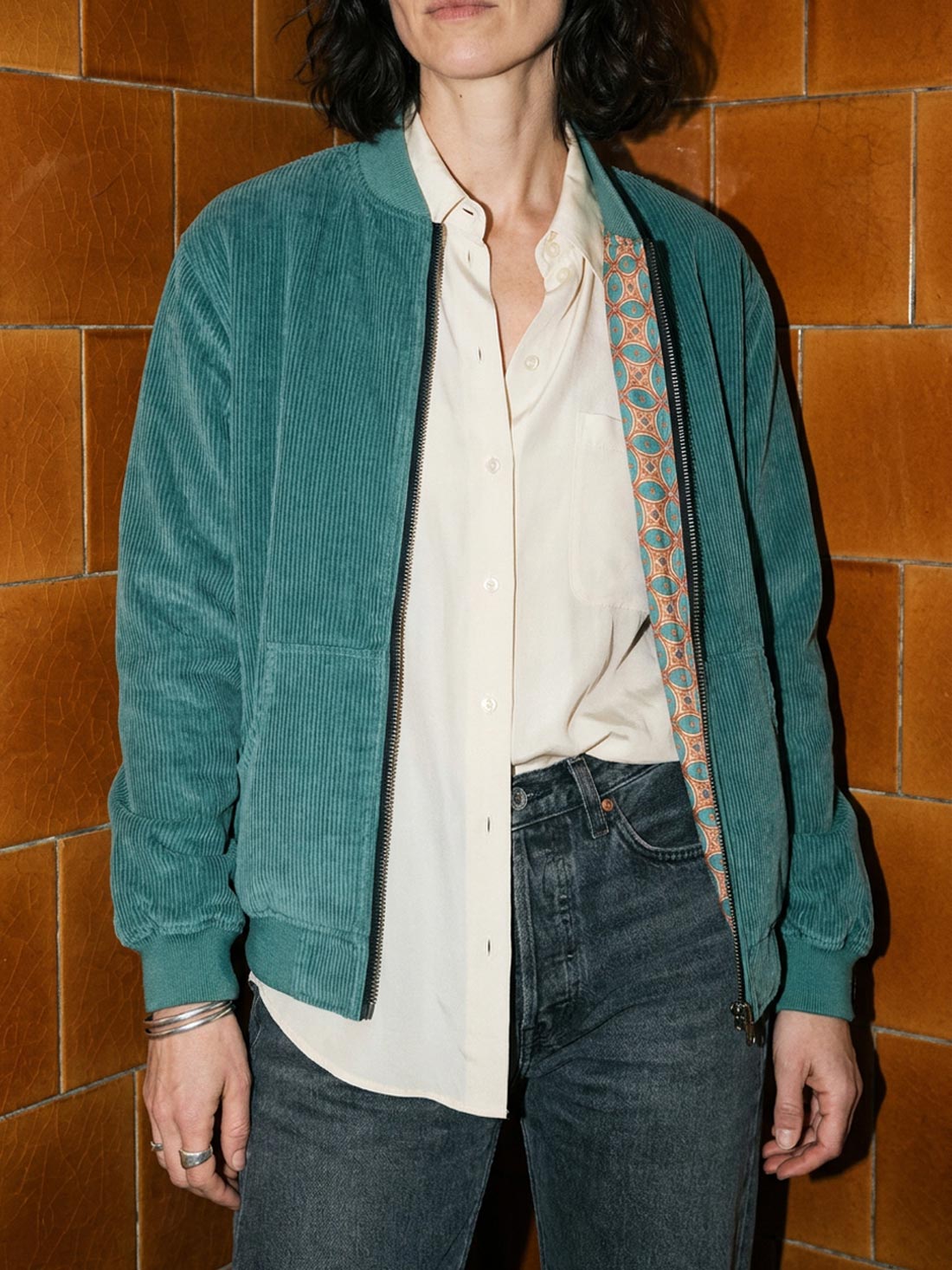 Elsa Reversible Bomber Jacket Atlas/Teal