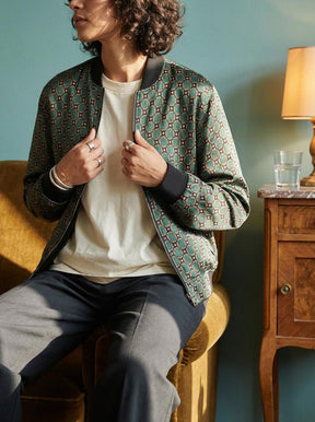 Ruth Reversible Bomber Jacket Emerald/Black
