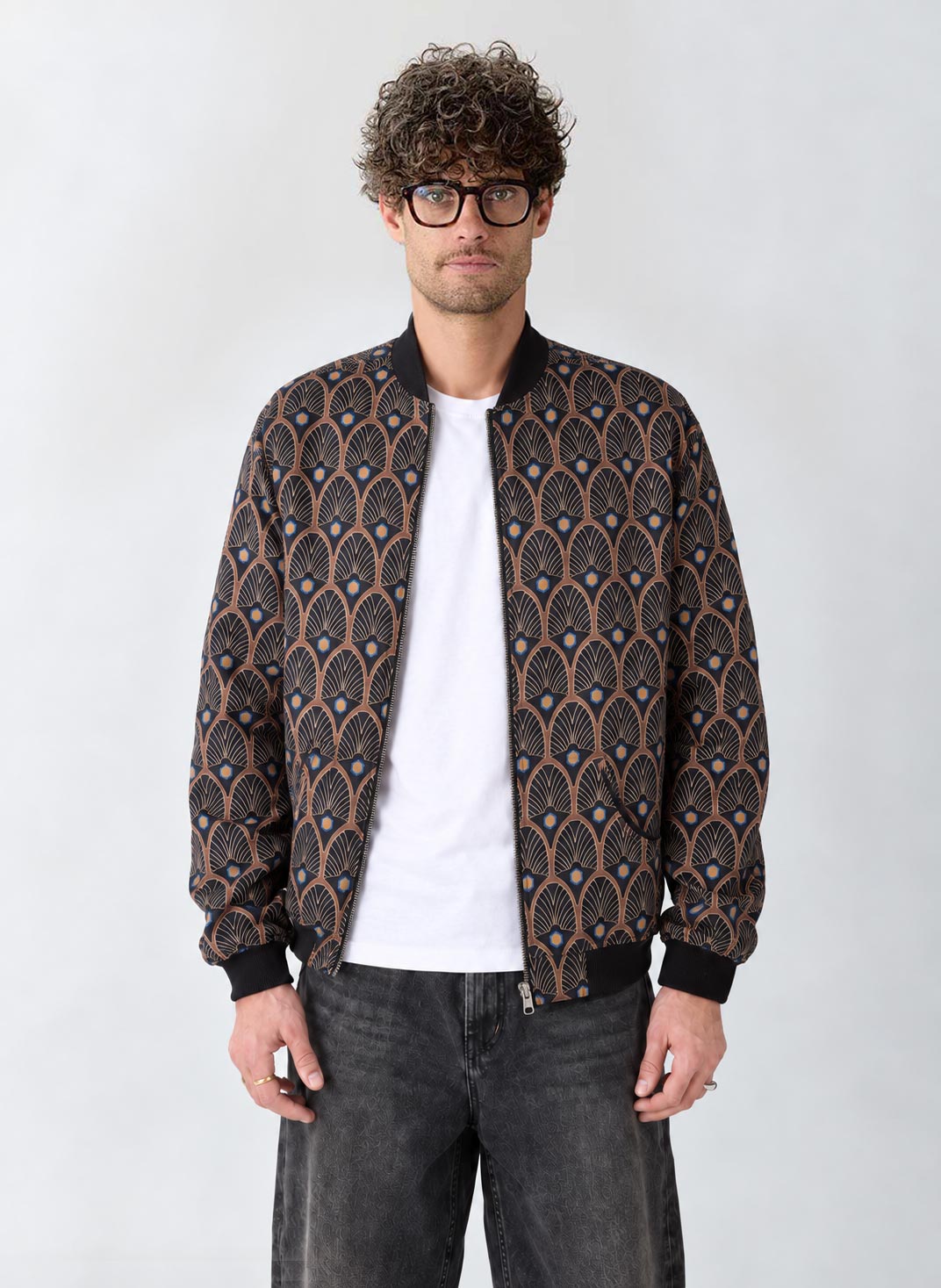 Oskar Reversible Bomber Jacket Metropolis/Black