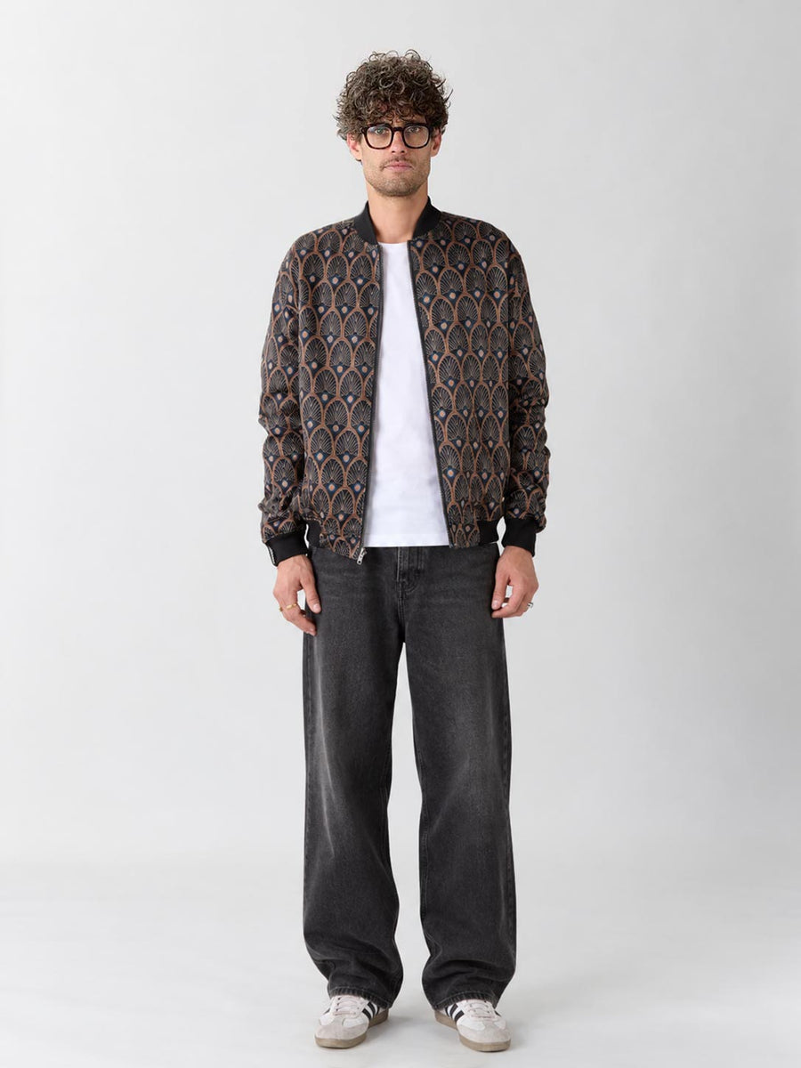 Oskar Reversible Bomber Jacket Metropolis/Black