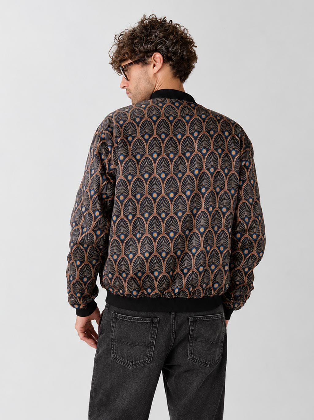 Oskar Reversible Bomber Jacket Metropolis/Black