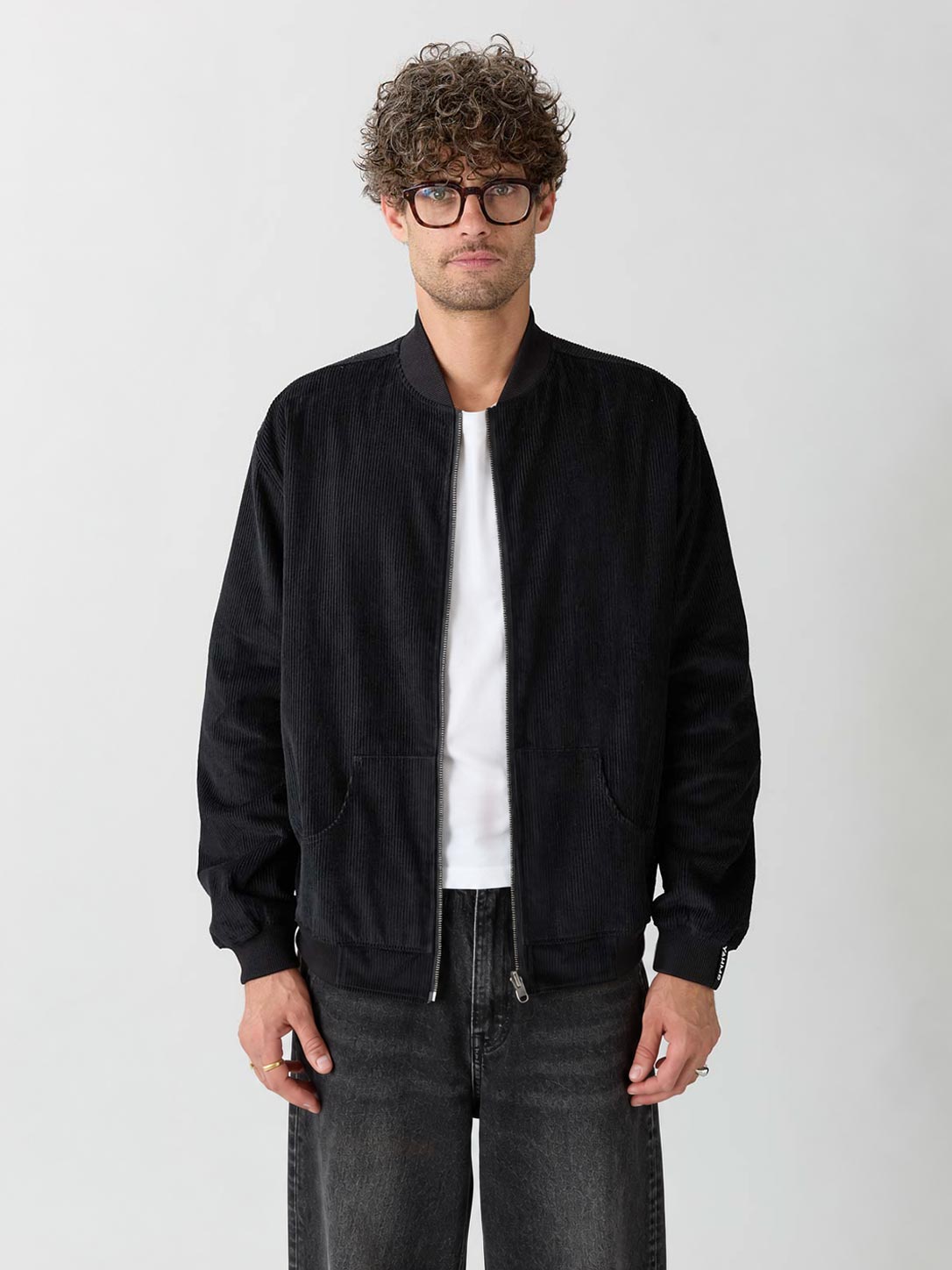 Oskar Reversible Bomber Jacket Metropolis/Black