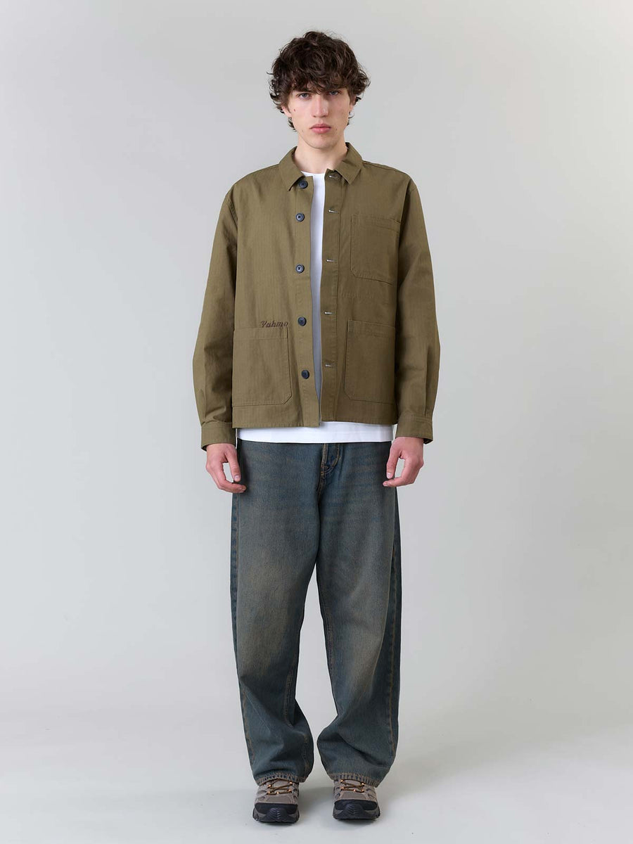 Fritz Bestickte Workwear Jacke oliv