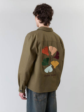 Fritz Bestickte Workwear Jacke oliv