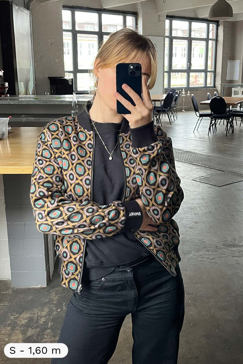 kaleidoscope/black Reversible Bomber